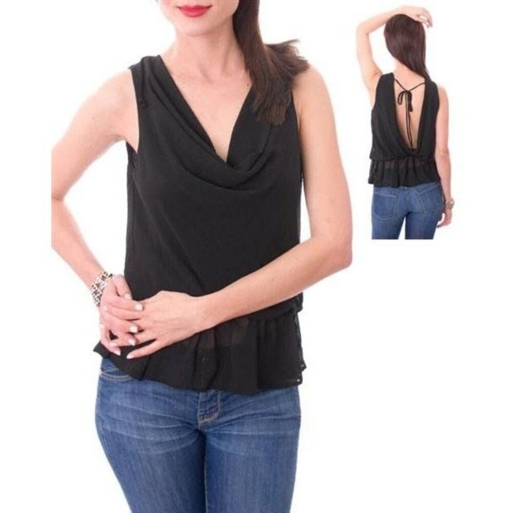 SISI Open Back Top Black S‎